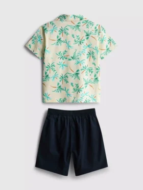 7-15yrs | slub cotton shirt and shorts set