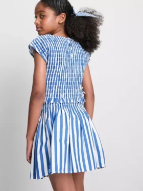 7-15yrs | stripe shirred blouse 7-15yrs | stripe shirred blouse