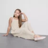 7-15yrs | stripe shirred jumpsuit