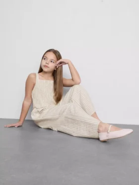 7-15yrs | stripe shirred jumpsuit 7-15yrs | stripe shirred jumpsuit