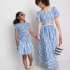 7-15yrs | stripe shirred skirt 7-15yrs | stripe shirred skirt
