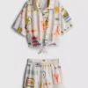 7-15yrs | tie detail shirt and shorts set