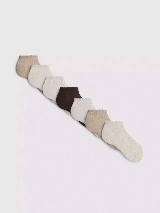 7-pack textured sneaker socks 7-pack textured sneaker socks