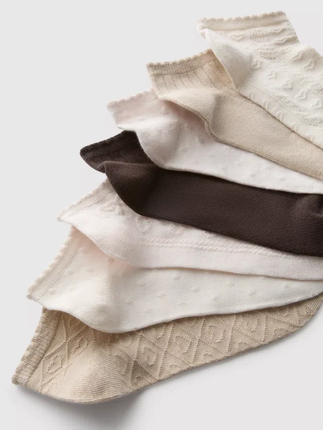 7-pack textured sneaker socks 7-pack textured sneaker socks