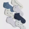 7pk ditsy patterned sneaker socks 7pk ditsy patterned sneaker socks