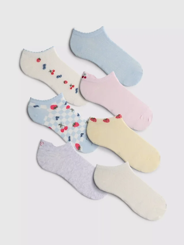 7pk fruit-pattern ankle socks 7pk fruit-pattern ankle socks