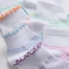 7pk multicolor stripe ankle socks 7pk multicolor stripe ankle socks