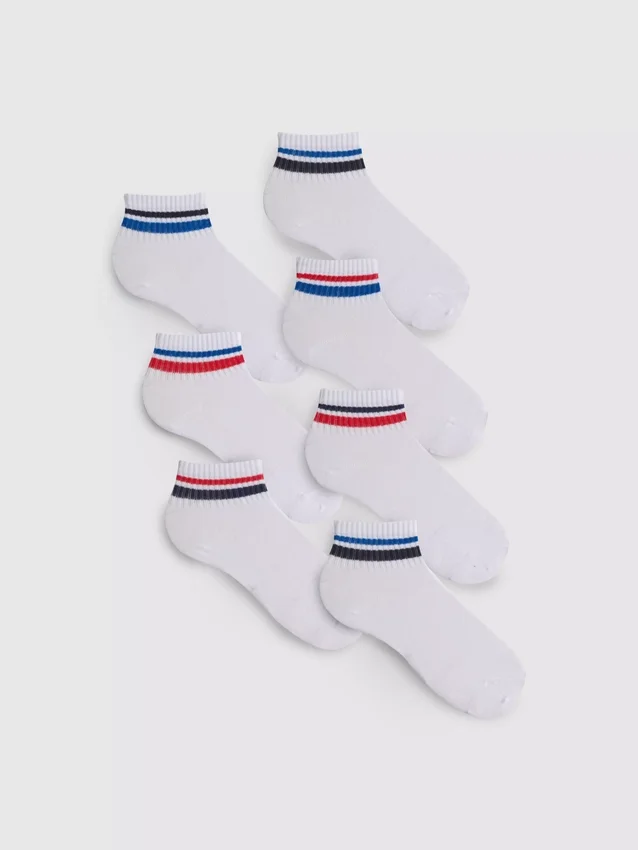 7pk stripe quarter socks 7pk stripe quarter socks