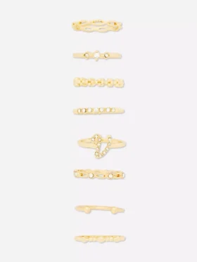 8-pack rhinestone initial rings 8-pack rhinestone initial rings