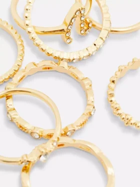 8-pack rhinestone initial rings 8-pack rhinestone initial rings