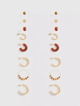 9-pack stud and hoop earrings 9-pack stud and hoop earrings