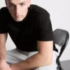 A regular-fit t-shirt with short sleeves and a crew neckline