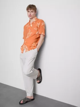 Abstract floral resort shirt