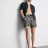 Abstract-print swim shorts Abstract-print swim shorts