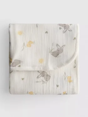 Animal graphic muslin baby blanket Animal graphic muslin baby blanket