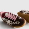 Animal-print gum-sole sneakers