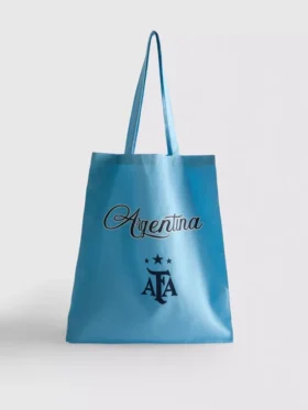 Argentina football canvas tote