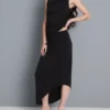 Asymmetric jersey midi skirt Asymmetric jersey midi skirt