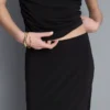 Asymmetric jersey midi skirt Asymmetric jersey midi skirt