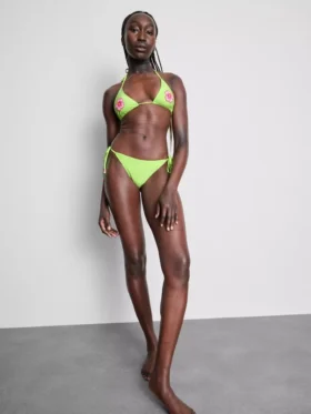 Beaded side-tie bikini bottoms