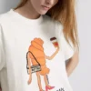 Bouffants and broken hearts cotton croissant t-shirt Bouffants and broken hearts cotton croissant t-shirt