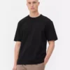 Bound-neck relaxed-fit cotton t-shirt Bound-neck relaxed-fit cotton t-shirt