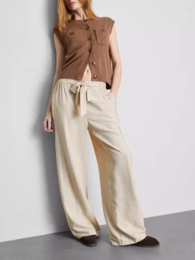 Bow detail palazzo pants