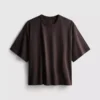 Boxy crew neck cotton tee