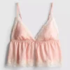 Bridal satin lace babydoll bralette Bridal satin lace babydoll bralette