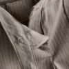Brushed wide-leg pinstripe pants