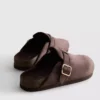 Buckle mule clogs