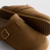 Buckle mule clogs