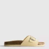 Buckle strap mule sandals