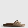 Buckle strap mule sandals