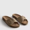 Buckle strap mule sandals