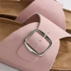 Buckle strap mule sandals