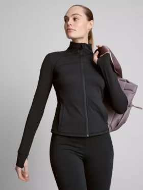 Buttery soft zip through performance jacket