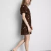 Button-up puff-sleeve mini dress Button-up puff-sleeve mini dress