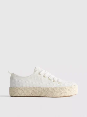 Canvas jute flatform sneakers