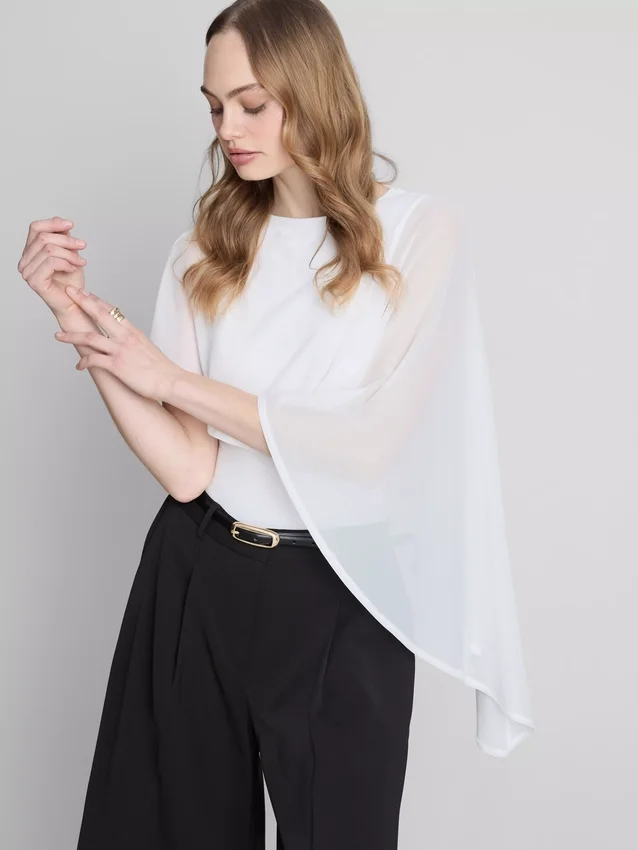 Cape overlay bodysuit Cape overlay bodysuit