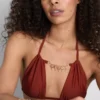 Chain detail triangle bikini top Chain detail triangle bikini top