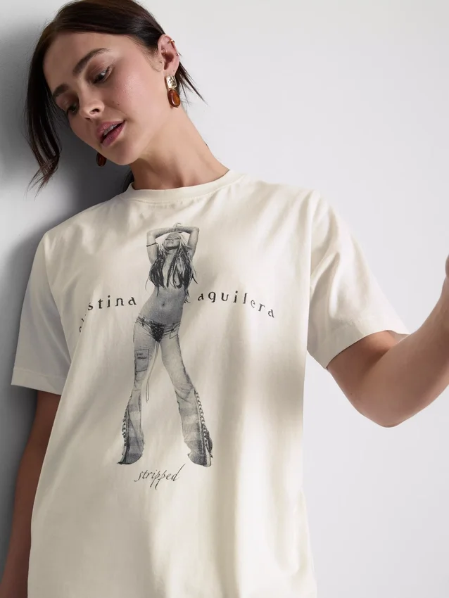 Christina aguilera cotton music tee Christina aguilera cotton music tee