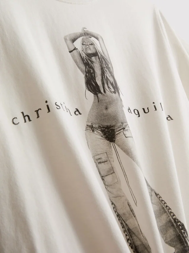 Christina aguilera cotton music tee Christina aguilera cotton music tee