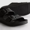 Chunky double buckle strap sandals