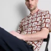 Coastal tile-print shirt Coastal tile-print shirt