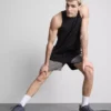 Color block gym shorts