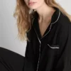 Contrast piping boyfriend pajamas Contrast piping boyfriend pajamas