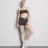 Contrast trim cross-back active crop top Contrast trim cross-back active crop top