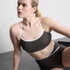 Contrast trim cross-back active crop top Contrast trim cross-back active crop top