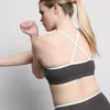 Contrast trim cross-back active crop top Contrast trim cross-back active crop top